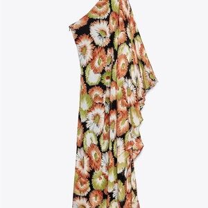 ZARQ Floral One-Shoulder Dress